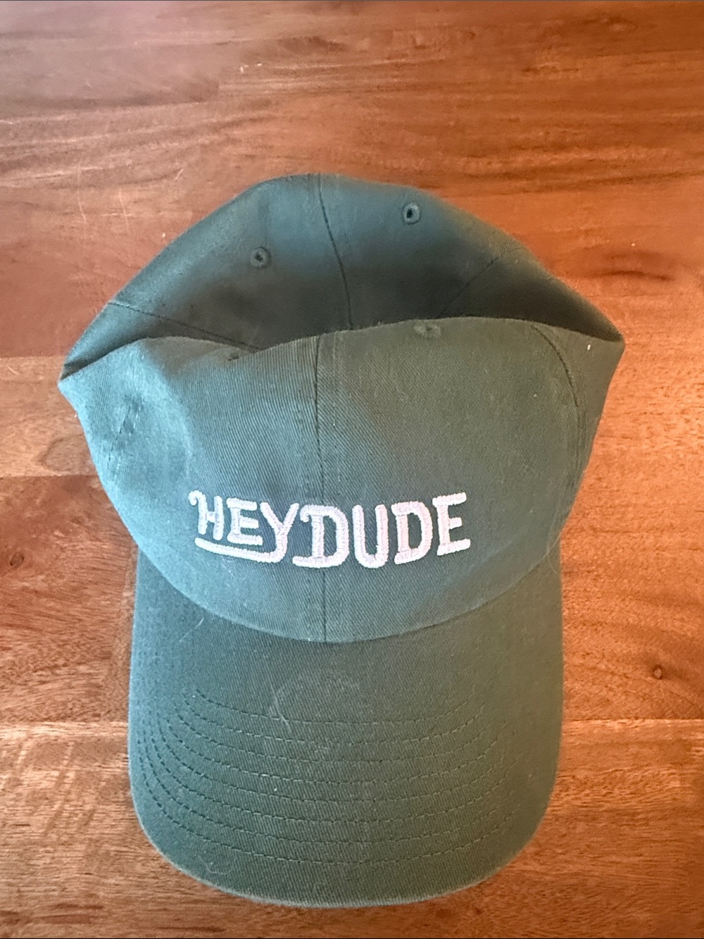 Hey Dude Green Baseball Cap with White Logo